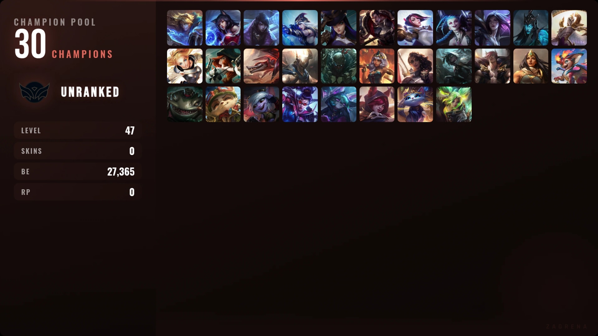 Unranked - North America - 30 Champions 1