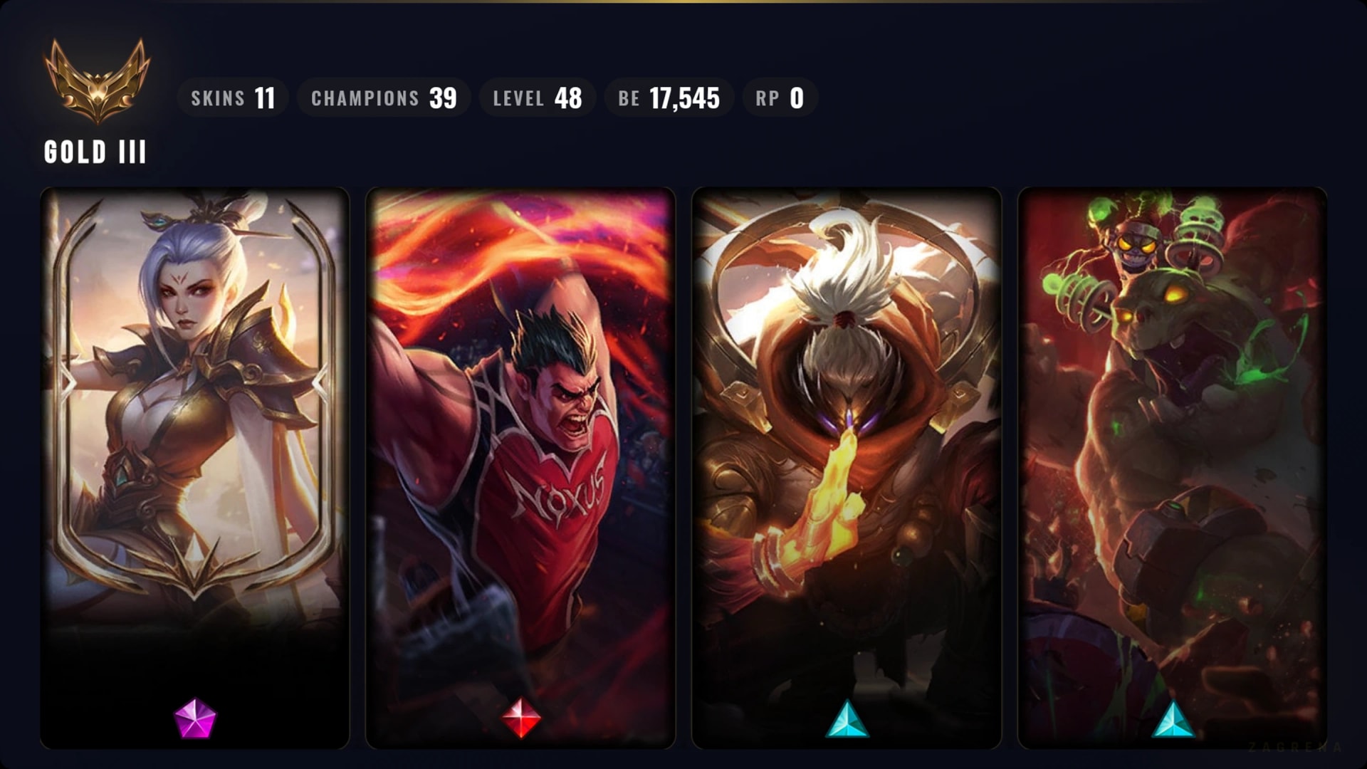 Gold III - Europe West - 11 Skins 1
